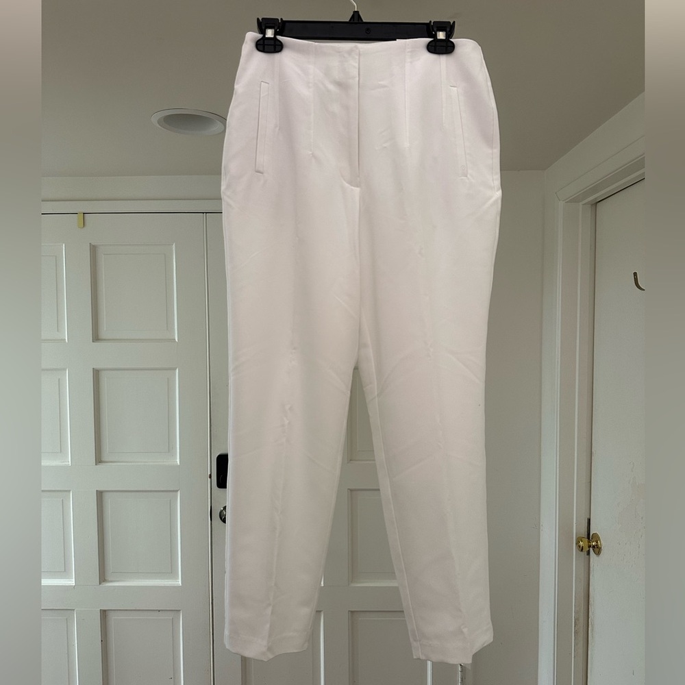 INC International Concepts White Cropped High-Rise Tapered Pants - Brand New!
